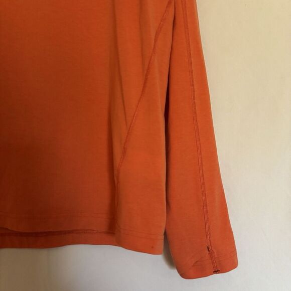 STIO Men's Sweater 1/4 Zip Pullover Lightweight Thumbholes Orange Size Medium - Picture 6 of 16